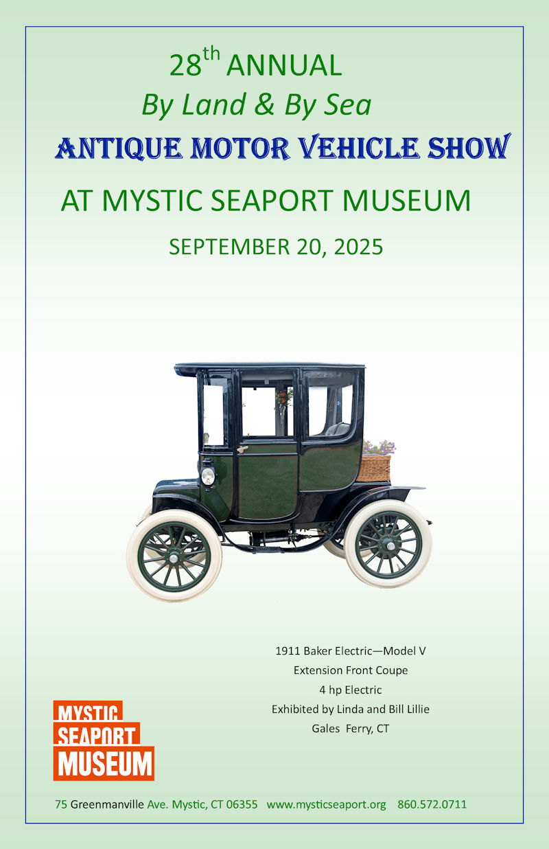 Featured car at the 2025 Mystic Seaport Museum, By Land and By Sea Antique Vehicle Show Featured car at the 2025 Mystic Seaport Museum, By Land and By Sea Antique Vehicle Show